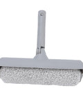 Adjustable Paint Roller Featuring Built In Splatter Guard For Ceilings And Walls No Fuss Long Reach Handle, gray fiber sleeve.