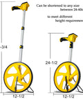 Digital Measuring Wheel With Backlit Display, Pro Grade Precision To 0.03, two adjustable height views, metric and imperial units.