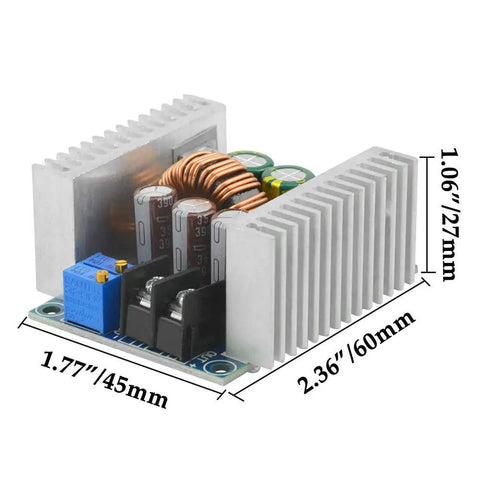 Kickstart Your Builds With This Built Tough 300W 20A Adjustable Buck Converter Step Down Regulator with copper terminals.