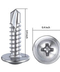 Must Have DIY Screw Kit For Home Projects No 8 Self Tapping Sheet Metal Screws close-up showing 3/4 inch length and 0.4 inch width