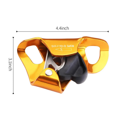 Beefy Lightweight Aluminum Chest Ascender For Rock Climbing And Rappelling, 10 To 13 Mm Rope Compatible, solid toothed clamp