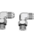 One Half Inch 37 Degree Flare Male To SAE ORB 90 Degree Elbow Connector, carbon steel hydraulic fitting