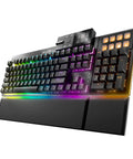 Premium Modular Gaming Keyboard With Butter Smooth Silent Linear Switches And Hot Swappable Numpad Plus Integrated Media Dock, vibrant RGB lighting.