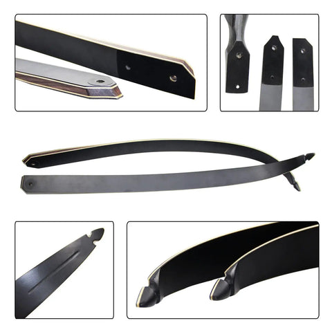 60 Inch BlackHunter L Takedown Long Bow Replacement Limbs For Right Or Left Hand, 25 To 65 Pound Draw Weight, No Bow String Or Mounting Hardware Included