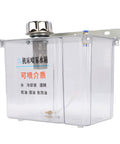 Built Tough 3 Liter Coolant Sprayer With Flexible Shaft Solenoid Valve magnetic mount coolant tank view from the side.