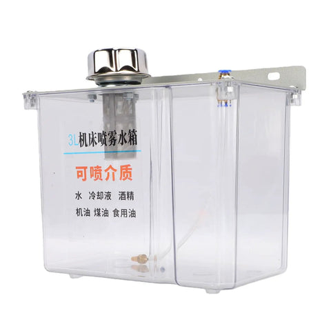 Built Tough 3 Liter Coolant Sprayer With Flexible Shaft Solenoid Valve magnetic mount coolant tank view from the side.