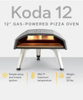 Koda 12 Inch Gas Pizza Oven For Outdoor Cooking With 28 Millibar Regulator And Gas Hose Portable Outdoor Pizza Oven front view