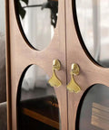 Cabinet with 4 Pack Must Have Ginkgo Leaf Drawer Knobs Zinc Alloy With Gold Finish Leaf Shape Single Hole Cabinet Pull Handles