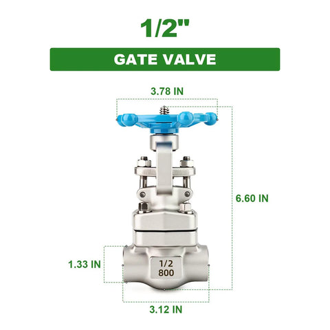 304 Stainless Steel Gate Valve Half Inch Full Bore With Wheel Handle Forged Sluice Valve For Water Oil Gas Built To Last