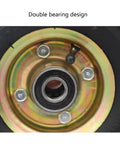 Close-up of double bearing design in Six Inch Pneumatic Rubber Caster Wheels Heavy Duty Silent Pump Cart Tires.