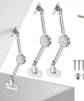 Two Pack Heavy Duty Lid Hinges For 50 Pound Wooden Boxes And Toy Chests With Soft Close, zinc alloy with chrome finish, tools included