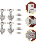 Hydraulic Cabinet Hinges With Quiet Operation 4 Pack Stainless Steel Heavy Duty Hinges For Kitchen Cabinets Smooth Opening And Closing