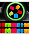 Glow In The Dark Tire Valve Caps Universal Fit For Cars Trucks Motorcycles SUVs And Bicycles With Five Color Pack Of 20 showcased.