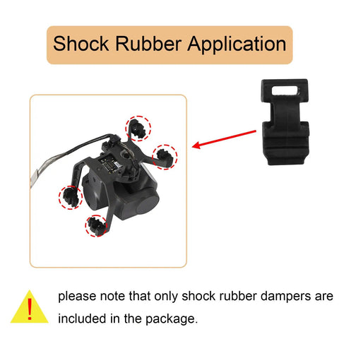 Gimbal Shock Absorber Rubber Replacement For Mini 2 SE Mavic Mini And Mini 4K Drones showing dampers and bracket use