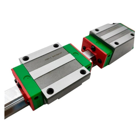Solid High Precision Linear Guide Rail Kit QGH15CA Block Match HGR15 Smooth 420mm Rail For CNC Machinist DIY Project Low Friction Motion Perfect Build, two blocks on rail