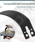 Top Shelf Replacement Table Saw Riving Knife For Smooth Fine Woodworking Jobs Fits Heavy Duty Power Equipment, black steel guard side view.