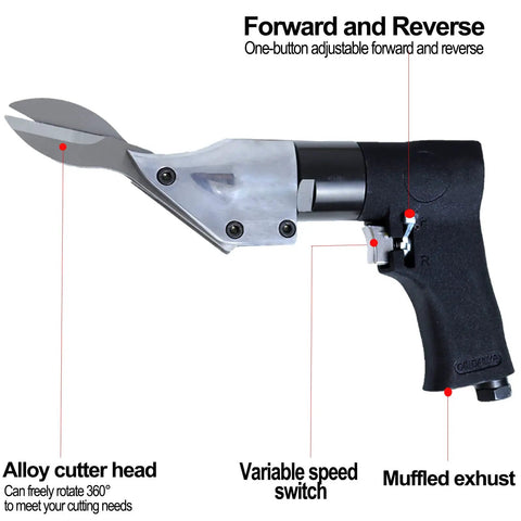 Heavy Duty Pneumatic Air Shears Metal Cutter For Steel Sheets Aluminum And Stainless Steel Plate with alloy cutter head
