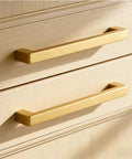 Cabinet with 25 Pack 5 Inch Brushed Brass Cabinet Handles Stainless Steel Modern Pulls for Kitchen Cabinets Must Have Durable Hardware Set Built