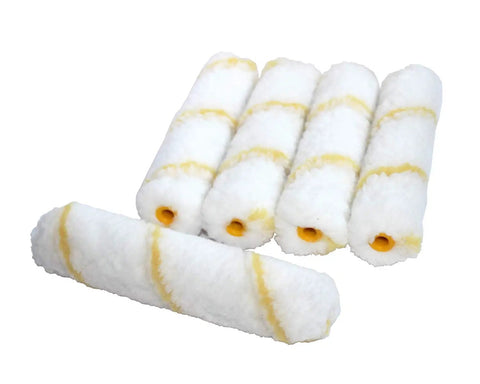 Pro Grade 6 Inch Mini Paint Roller Covers 1/2 Inch Nap Nylon Pack Of 50 For Smooth High Quality Finish On Walls And Trim