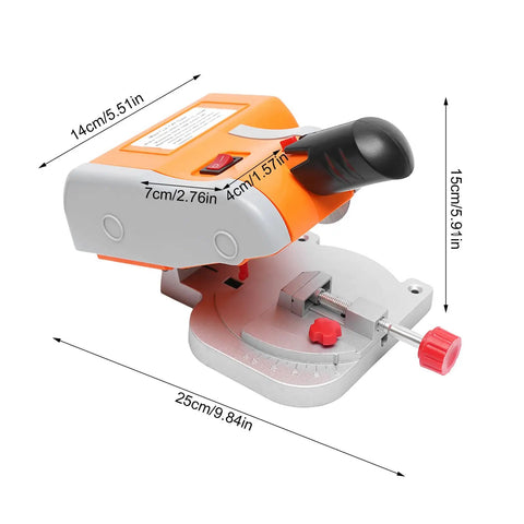 Compact Miter Saw With Adjustable Angle For Quick Wood Plastic Stone And Nonferrous Metal Cuts Portable 110V 90W Electric