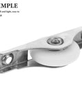 Heavy Duty Nylon Sliding Door Rollers Featuring Solid Double Bearing Wheels 25MM close-up view of nylon wheel and metal bracket