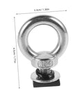 Heavy Duty Roof Rack Tie Down Kit With Stainless Steel Eye Bolt Anchors Slot Track Mounts Ring Bolts And Press Fasteners For Rock Solid Gear Security On SUVs And Trucks, 304 steel eye bolt