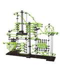 867 Piece Marble Roller Coaster Kit With Glow In The Dark Space Rail STEM Model Building Set showing intricate coaster structure.