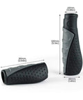 Ergonomic Rubber Bike Handlebar Grips For MTB BMX in classic black and grey, dual lengths 90mm and 130mm, anti slip comfort design