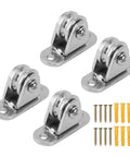 Heavy Duty Rock Solid Stainless Steel Silent Cable Pulley Wheel Block With 176 Lb Load Capacity For 6mm Rope, Fixed Pulleys