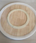 40 Inch Solid Wood Lazy Susan Built With Killer Quality And Rolls Like Butter 360 Degree Rotation top view showing eco wood surface.