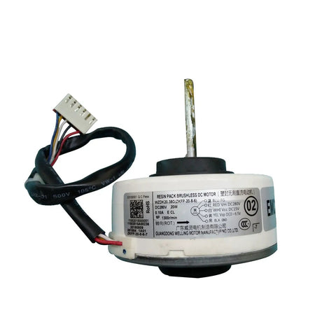 Brushless DC Fan Motor 20W Replacement For Air Conditioner And HVAC Systems WZDK20-38G ZKFP-20-8-6, wired with label details