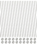DIY Beaded Garden Stakes Kit with 24 stainless steel 8/32 threaded rods and 24 hex nuts for garden decor