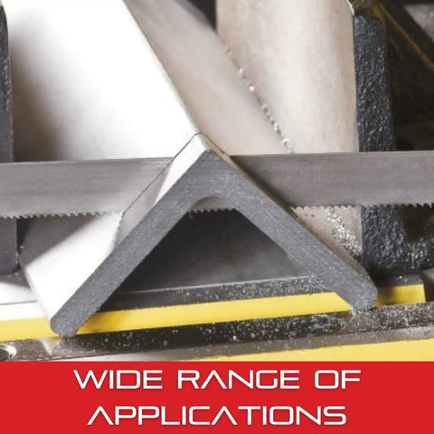 Intenss Prodie Bi Metal Band Saw Blade With M42 Cobalt HSS Teeth For Tool Die Mold Steels Ideal For Contour Cutting On Machines Split Chip Technology For Faster Cuts Five Feet Four And Half Inch Long Half Inch Wide Thick Ten To Fourteen Pitch