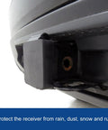 2 Inch Tow Receiver Hitch Cover Plug Cap Black Durable 2x2 Receiver Tube Plug That Stays Put And Goes On Easy Fits Toyota Ford GMC Jeep Chevy F150 4Runner Lexus And More Ball Insert Included attached to vehicle.
