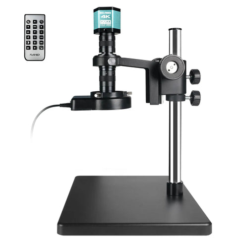 Digital Microscope With Large Stable Base Stand For Detailed Inspections, 4K Ultra HD Imaging, 150X Zoom Lens, Type-C And HDMI Output