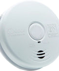 Close-up view of Hardwired Smoke Alarm With 10 Year Battery Backup Interconnect And Test Silence Button showing front design.