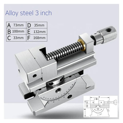 Badass Three Inch Angle Vise Universal Tool Clamp For Cnc Milling And Drill Press, alloy steel construction with precise alignment features.