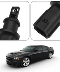No Sweat Swap Intake Air Temperature Sensor For Dodge Chrysler Jeep Ram 1500 close-up view with black car in background.