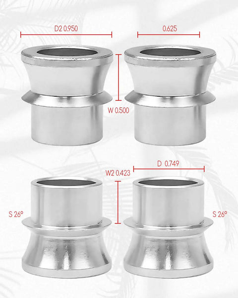 Three Quarters To Five Eighths High Misalignment Spacer For Rod Ends With Standard Ball Width Ideal Upgrade For Off Road Or Street Vehicles Providing Flexible Strong Linkage Between Differing Diameters chrome spacers