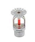 Heavy Duty 3/4 Inch Pendent Fire Sprinkler Head Featuring Crisp Chromed Brass Body And Quick Acting 68C Red Bulb close-up view.