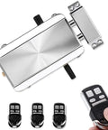 Heavy Duty Slick Remote Control Electronic Smart Door Lock With Auto Lock Keyless Deadbolt; zinc alloy body and four remotes.