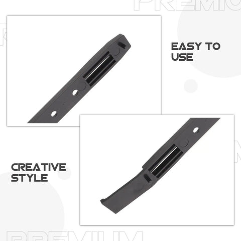 Close-up of No Sweat Screwless 3.5 Inch Hard Drive Caddy Rails showcasing black plastic structure and easy use feature.