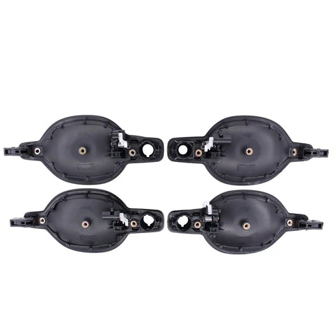 Back view of Black Exterior Door Handle Set For Mitsubishi Endeavor 2004-2011 3.8L Front And Rear Left And Right Replacement Parts Durable Easy Install