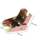 Metal hinge with measurements, part of 4 Sets 90 Degree Self Closing Folding Table Leg Hinges Built Tough Heavy Duty Metal Cabinet Door Hinges.