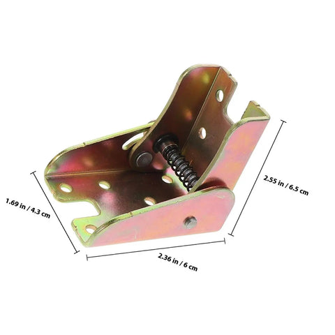 Metal hinge with measurements, part of 4 Sets 90 Degree Self Closing Folding Table Leg Hinges Built Tough Heavy Duty Metal Cabinet Door Hinges.