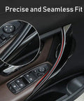 Close-up of Door Handle Covers for BMW 3 Series and 4 Series set easy install, driver side, glossy black finish, precise fit