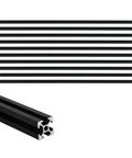 10 Pack Black T Slot Aluminum Extrusion Kit 20x20x1000mm 6063 Aluminum Profile For CNC Machines And 3D Printers, stacked view