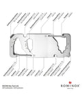 Stainless Steel Key Tool Multitool With 20 Functions, including hex keys, wrenches, bottle opener, on keychain carabiner.