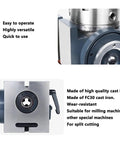 6 Inch 3 Jaw Chuck Milling Machine Indexing Head With Vertical Horizontal Indexing Plate Rotary Table Set Including Tailstock forged from solid cast iron, showing operational features.