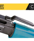 Close-up of Heavy Duty Portable Hydraulic Steel Bar Shear handle, showcasing 360 Degree Swivel Head Cr12Mov Blade Rebar Cutter Tool.
